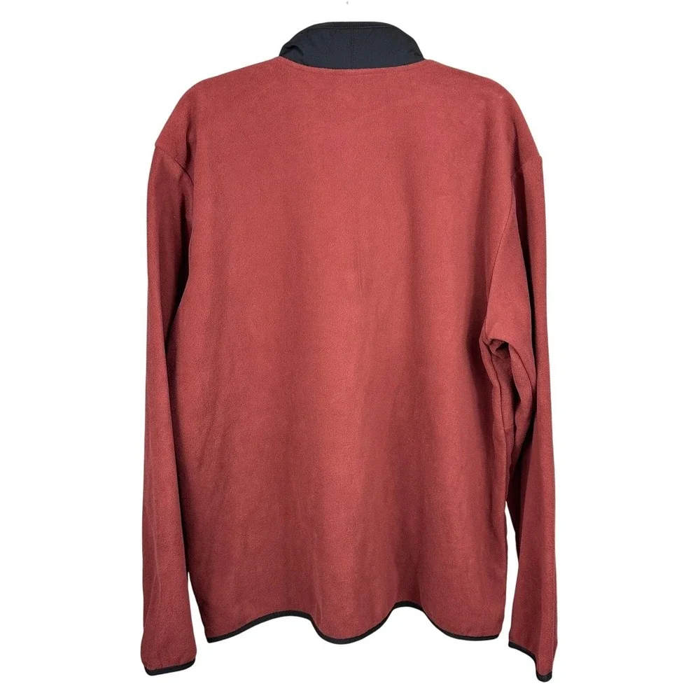 Columbia Fleece Pullover Men's XL Red Black Half Zip Outdoor Hiking‎ Gorpcore